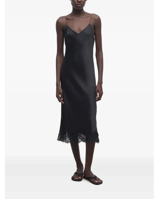 The Row Black Kolara Midi Dress