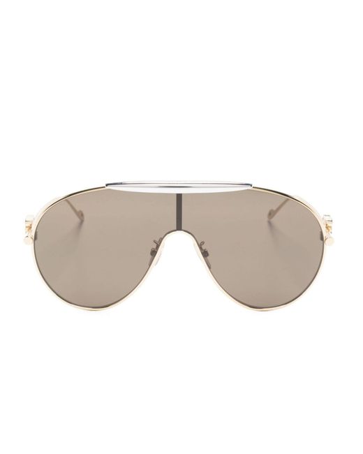 Loewe Metallic -tone Spoiler Pilot-frame Sunglasses - Unisex - Metal (other)