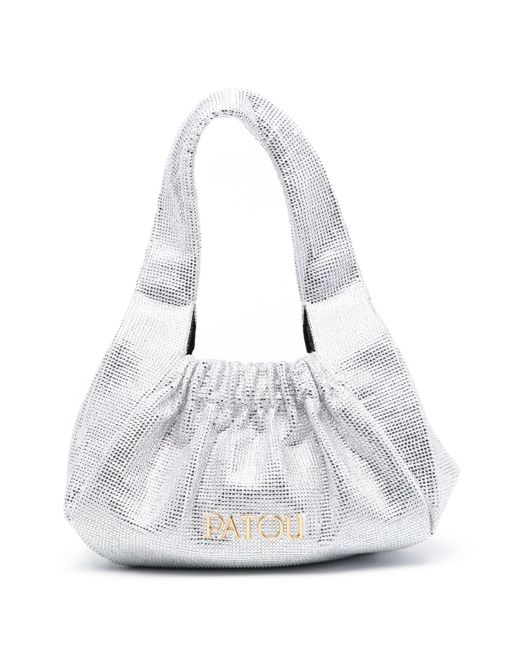 Patou White -tone Le Biscuit Rhinestone Tote Bag - Women's - Zamac/polyester/glass