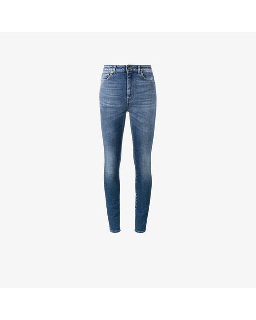 Saint Laurent Blue High Rise Slim-fit Jeans