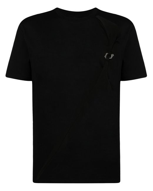 HELIOT EMIL Black Morphed Carabiner Cotton T-shirt for men