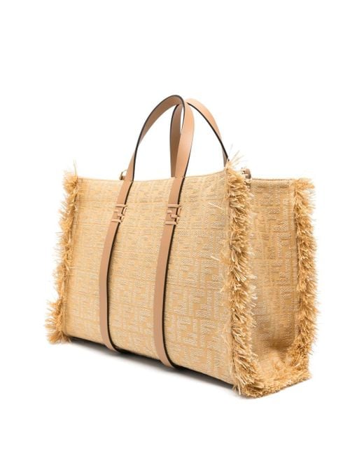 トートバッグ FENDI CITY TOTE BAG Fendi City Tote Bag in Natural | Lyst