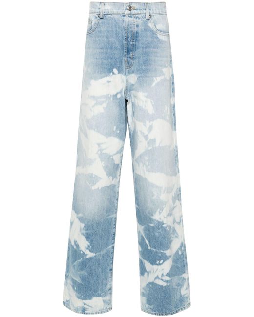 NAHMIAS Blue Bleach-effect Jeans for men