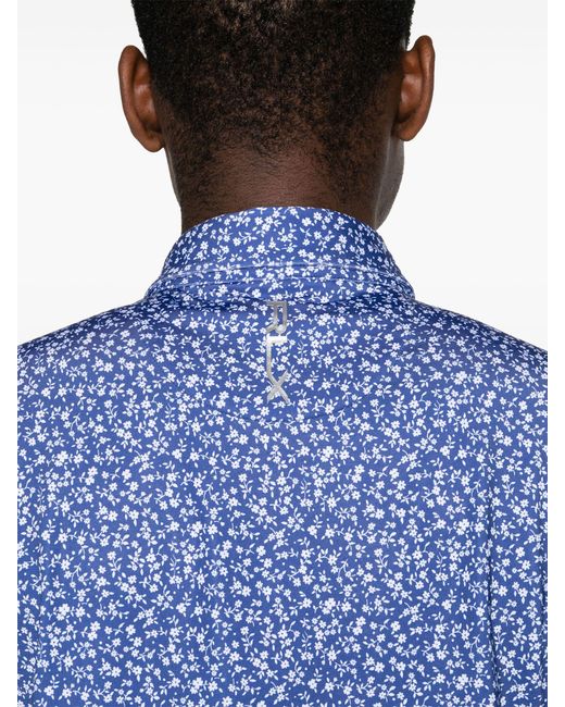 RLX Ralph Lauren Blue Floral-print Golf Shirt for men