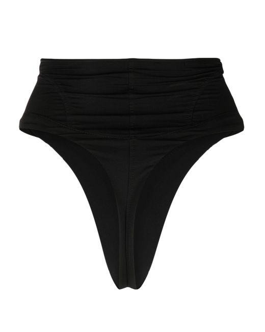 Mugler Black Corset High-waist Bikini Bottoms