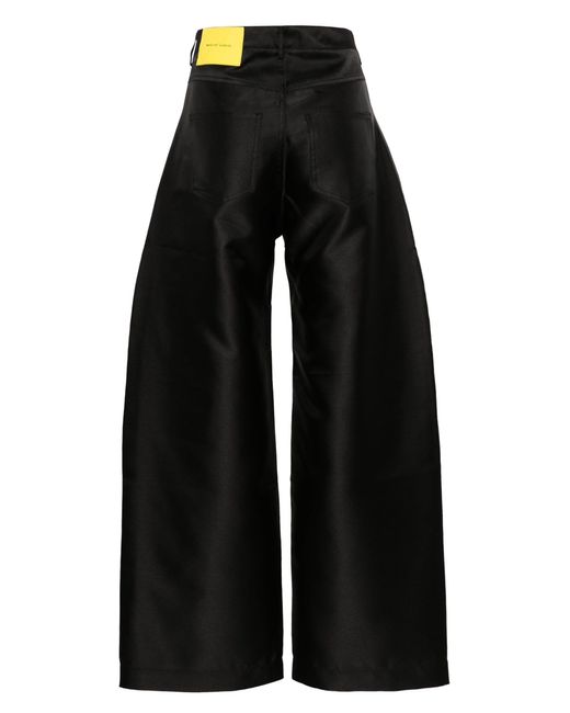 Marques'Almeida Black Mid-rise Boyfriend Trousers - Women's - Recycled Polyester/viscose