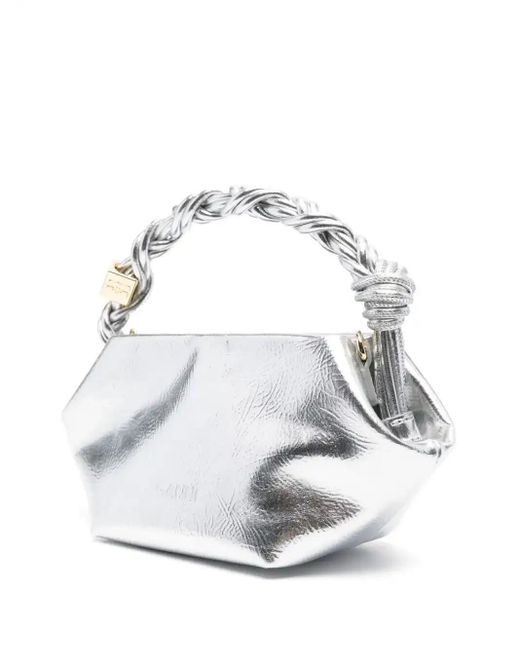 Ganni White Bou Mini Bag