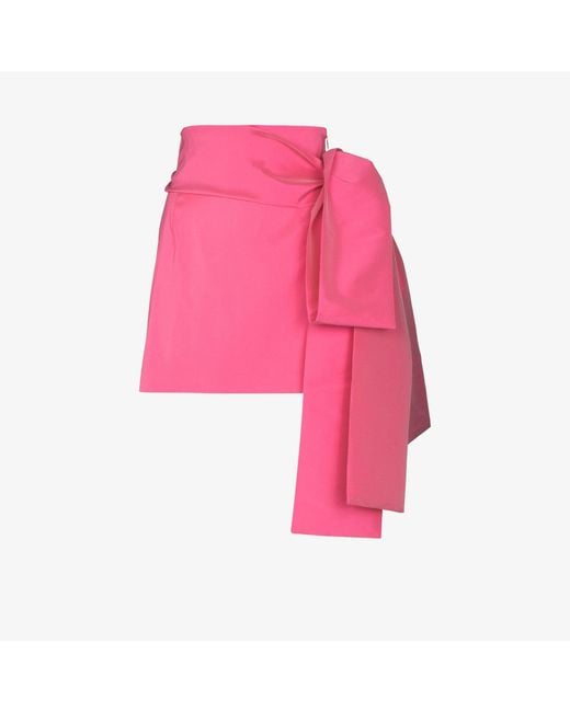 BERNADETTE Pink Bernard Bow Mini Skirt