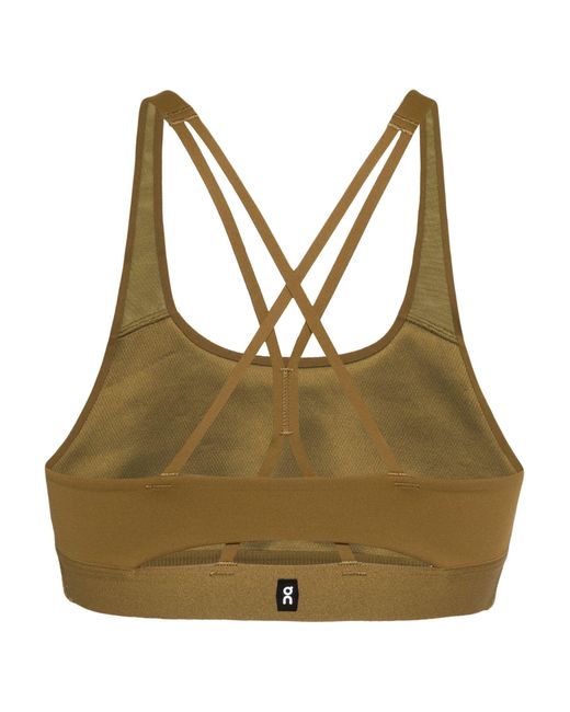On Shoes Brown Movement Criss-cross Sports Bra
