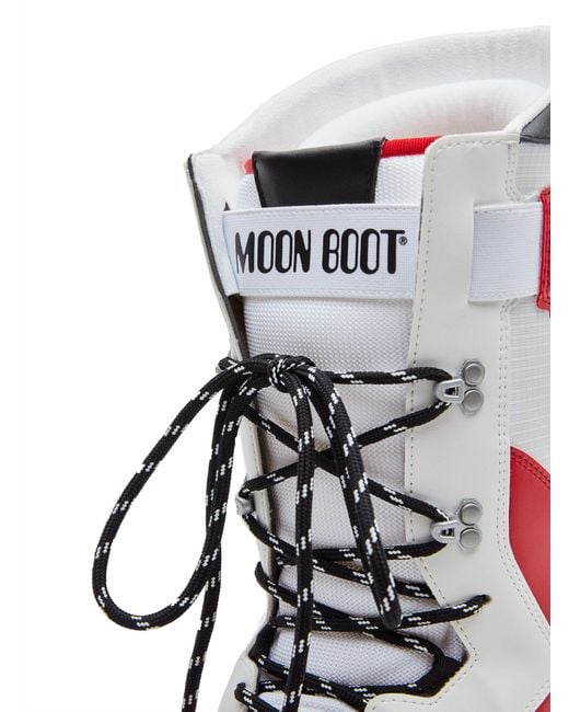 Moon Boot Red Sneaker Boots - Unisex - Rubber/polyester/polyesterpvc