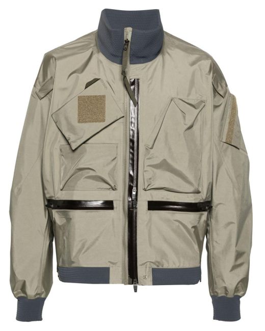 Acronym Gray Zip-Pocket Bomber Jacket for men