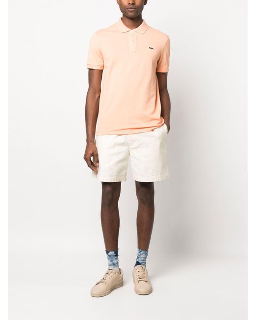 lacoste patch polo