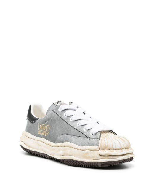 Maison Mihara Yasuhiro White Blakey Leather Sneakers - Men's - Rubber/calf Leather/other Fibres for men