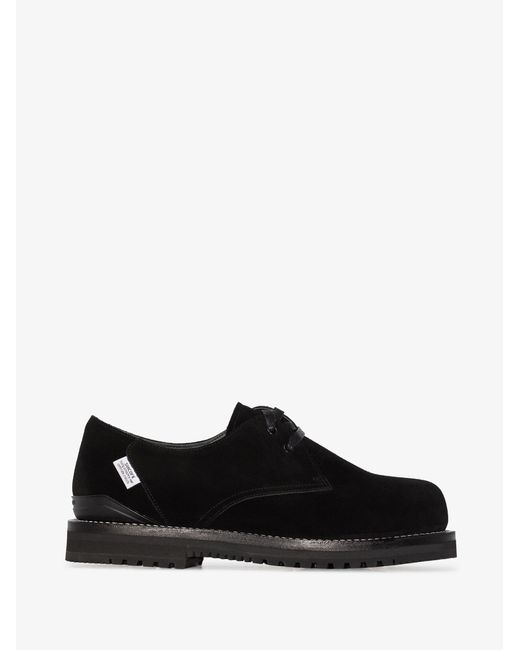Suicoke Black Sgy05 Suede Derby Shoes - Men's - Rubber/leather for men