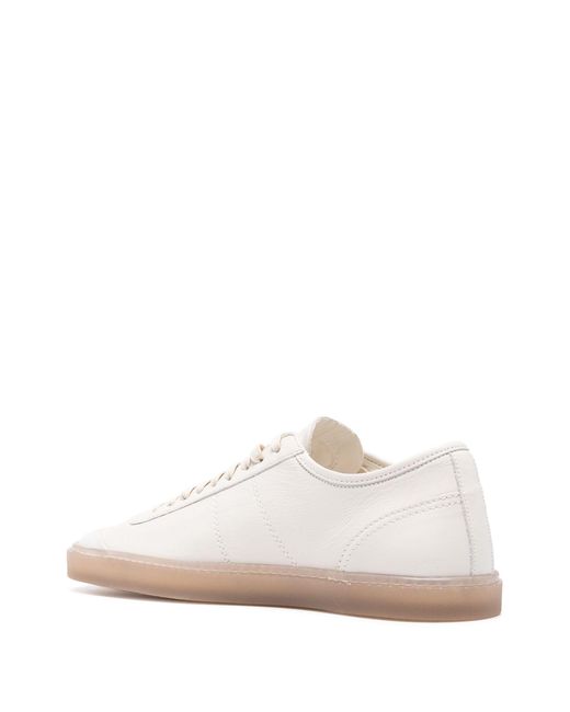 Lemaire White Linoleum Leather Sneakers for men