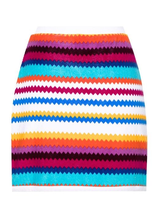 Missoni Red Zigzag Wrap Miniskirt - Women's - Cotton/polyamide