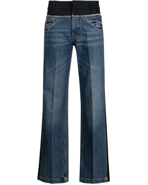 Stella McCartney Blue Straight Leg Panelled Jeans