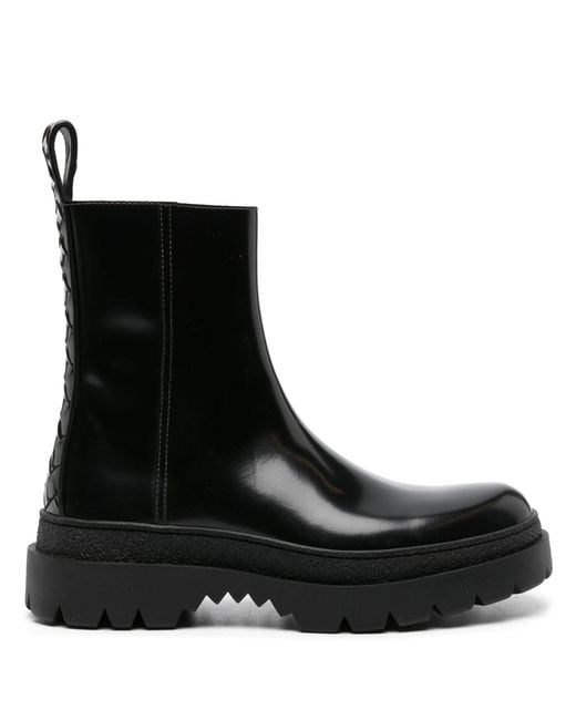 Bottega Veneta Black Highway Leather Ankle Boots - Men's - Calf Leather/rubber for men