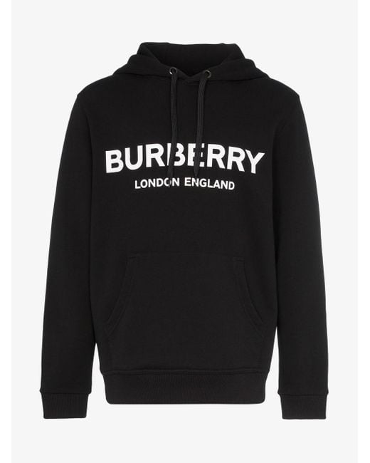 mens black burberry hoodie