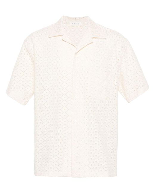 Frankie Shop White Neutral Landon Broderie-anglaise Shirt for men