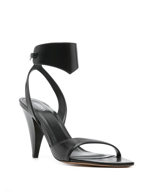 Isabel Marant Black Junia 90mm Leather Sandals
