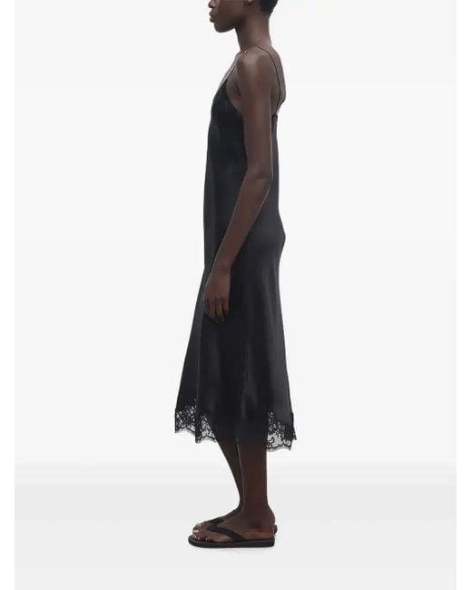 The Row Black Kolara Midi Dress
