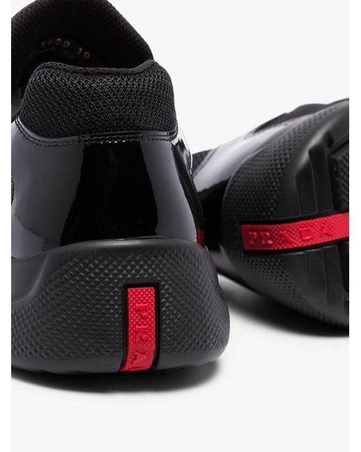 Prada Black America's Cup Low-top Sneakers for men