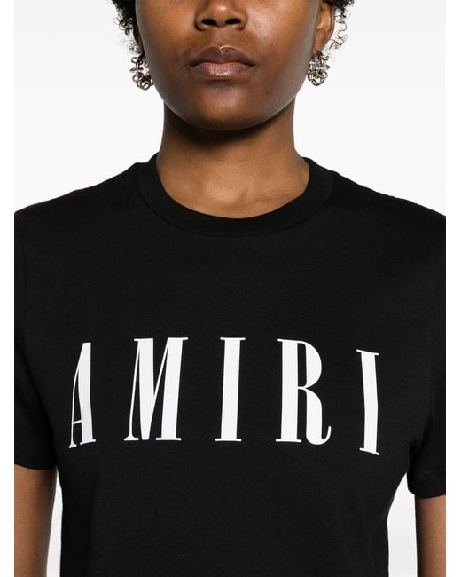 Amiri Black Logo-print Cotton T-shirt - Women's - Cotton
