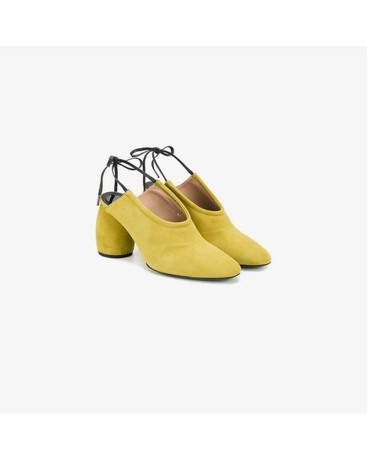 Dries Van Noten Yellow - Slingback Mules - Women - Leather/suede - 35