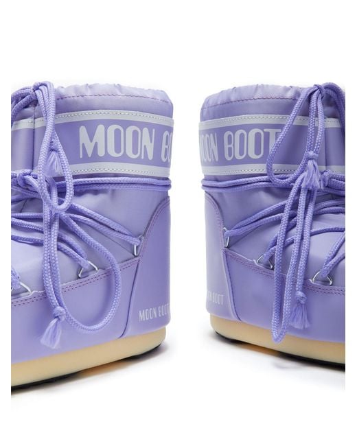 Moon Boot Blue Icon Low Nylon Boots - Unisex - Polyamide/polyester/polyurethane/pvcrubber