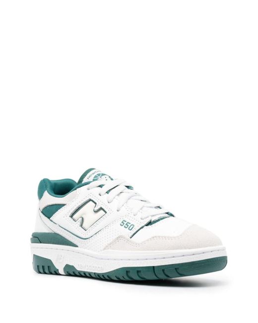 New Balance White 550 "vintage Teal" Sneakers for men