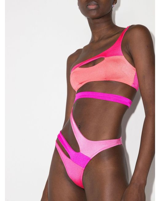 Agent Provocateur Lexxi Cutout Swimsuit in Pink | Lyst