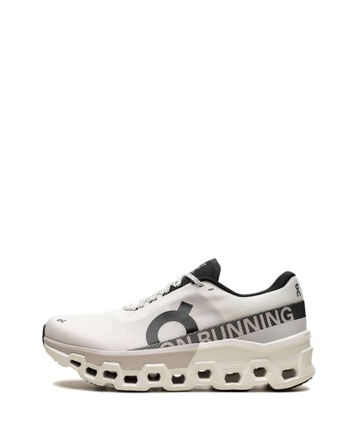On Shoes White Cloudmonster Running Sneakers - Women's - Rubber/fabric/mesh/recycled Polyester