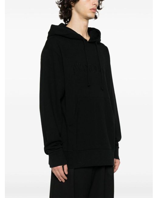 J.W. Anderson Black Logo-embroidered Cotton Hoodie for men