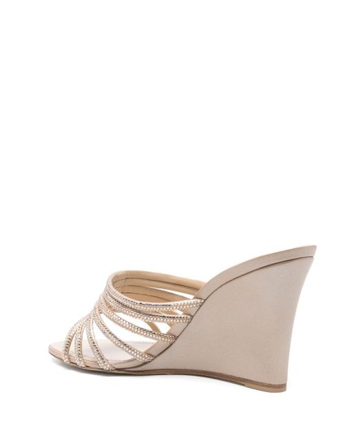 Rene Caovilla Pink 80Mm Crystal-Embellished Sandals