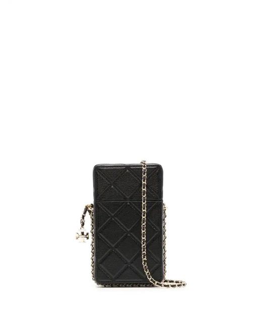 Tory Burch Black Fleming Phone Crossbody Bag