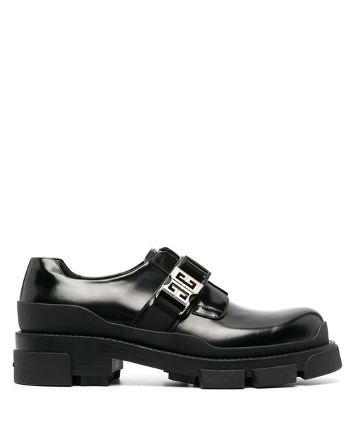 Givenchy Black Terra Buckle Derby Shoes for Men | Lyst
