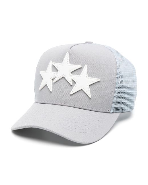 Amiri Gray Three Star Cotton Trucker Hat for men