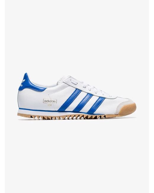 adidas Originals White And Blue Rom Sneakers for Men | Lyst