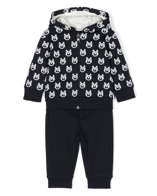 Moncler Black Logo Print Tracksuit