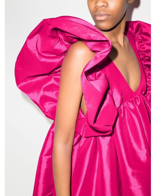 Kika Vargas Adri Ruffled Silk Mini Dress in Pink | Lyst Australia 