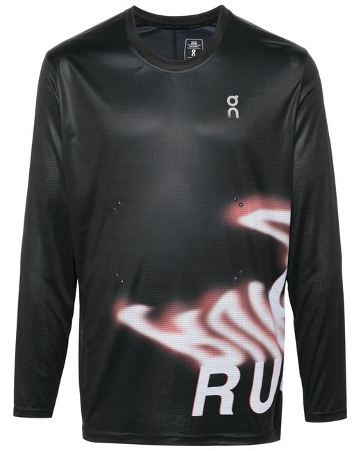 On Shoes Black Pace Long-sleeve T-shirt for men