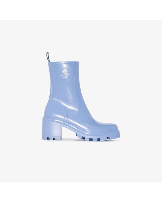 Moncler Loftgrip 75 Rubber Rain Boots in Blue | Lyst