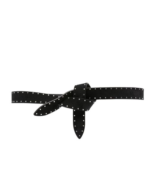 Isabel Marant Black Studded Leather Belt