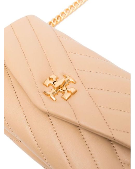Tory Burch Natural Kira Quilted Leather Crossbody Bag