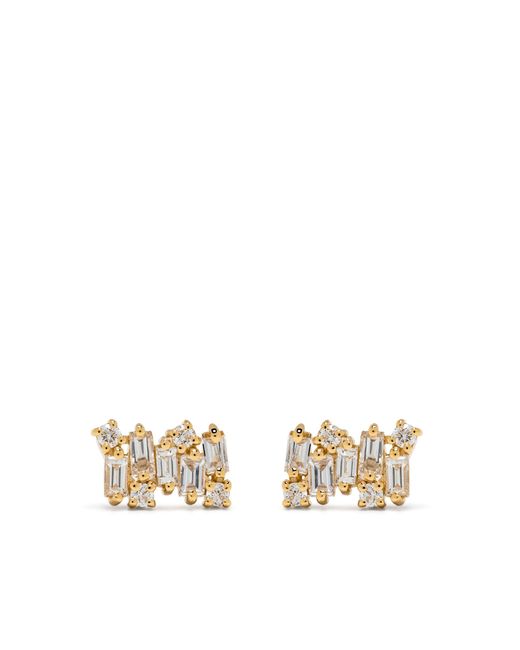 Suzanne Kalan Metallic 18k Yellow Shimmer Diamond Earrings - Women's - 18kt Yellow /diamond