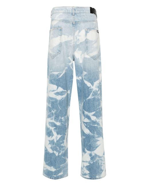 NAHMIAS Blue Bleach-effect Jeans for men