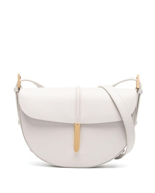 DeMellier London White The Tokyo Saddle Leather Cross Body Bag