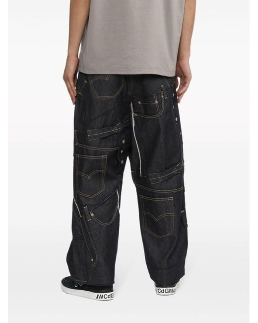 Junya Watanabe Black X Levi's Patchwork Wide-leg Jeans for men