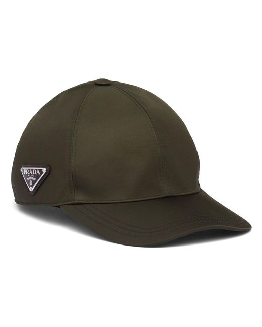 Prada Green Re-nylon Baseball Cap for men